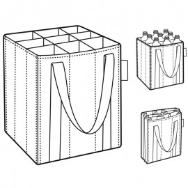 Сумка-органайзер для бутылок bottlebag dots, L 24 см, W 24 см, H 28 см, Reisenthel