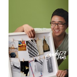 Рамка с зажимами для фотографий clothesline белая, L 10,7 см, W 2,5 см, H 43 см, Umbra