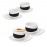 Набор чашек для эспрессо leaf черный, 8 предм, фарфор, силикон, PO: SELECTED