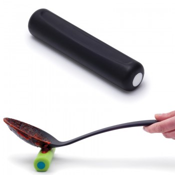 Подставка под ложку toolprop черная, H 2,5 см, L 11,5 см, W 2,5 см, нержавеющая сталь, силикон, Fusionbrands