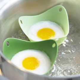 Формы для варки яйца без скорлупы 2 шт. голубые, L 9 см, W 9 см, H 6,5 см, Fusionbrands