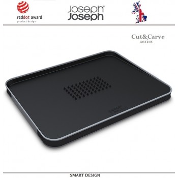 Доска двухсторонняя разделочная Cut and Carve Plus, черный, Joseph Joseph
