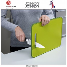 Большая доска Slice and Sharpen с керамической ножеточкой, зеленый, Joseph Joseph