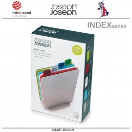 Набор разделочных досок Index Mini в серебристом кейсе, 5 предметов, Joseph Joseph
