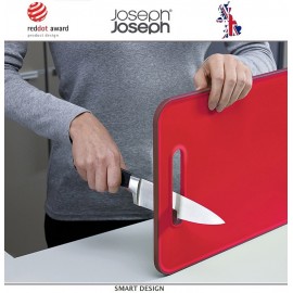 Доска Slice and Sharpen с керамической ножеточкой, красный, Joseph Joseph