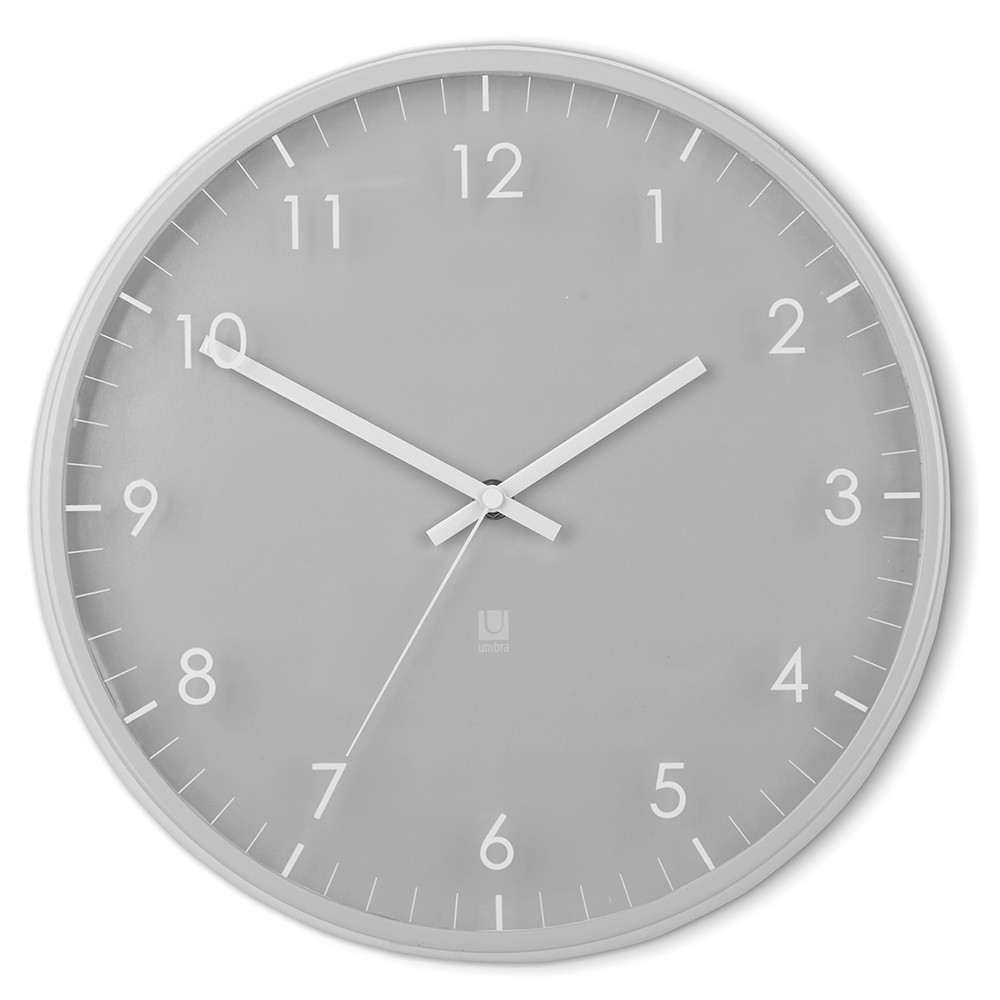 Часы настенные pace серый, L 32 см, W 32 см, H 4 см, Umbra