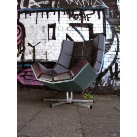 Дизайнерское кресло villain, H 113 см, L 85 см, W 101 см, металл, кожа, Suck UK