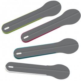 Ложка-лопатка spreader серая/зеленая, H 0,5 см, L 20,4 см, W 5 см, пластик, Fusionbrands