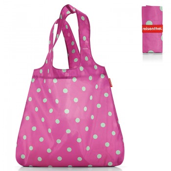 Сумка складная mini maxi shopper dots pink, L 43,5 см, W 7 см, H 60 см, Reisenthel