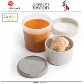 Ланч-бокс GoEat для супа компактный, серый, Joseph Joseph