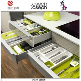 Органайзер DrawerStore для столовых приборов раздвижной, серый, Joseph Joseph