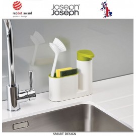 Органайзер SinkBase для раковины с дозатором для мыла, белый, Joseph Joseph