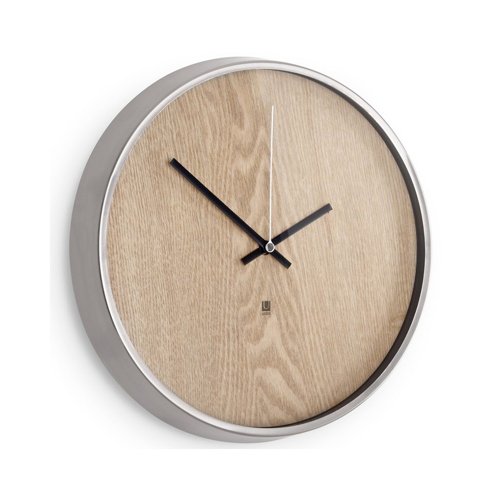 Настенные часы madera светлое дерево, L 32 см, W 4 см, H 32 см, Umbra
