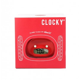 Будильник с сюрпризом clocky красный, L 13,3 см, W 8,6 см, H 8,6 см, Suck UK