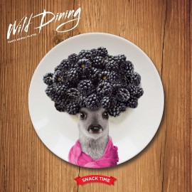 Мелкая тарелка Wild Dining Олененок, D 17,4 см, керамика, Mustard