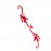 Кухонные крючки just hanging 3 шт красные, Monkey Business