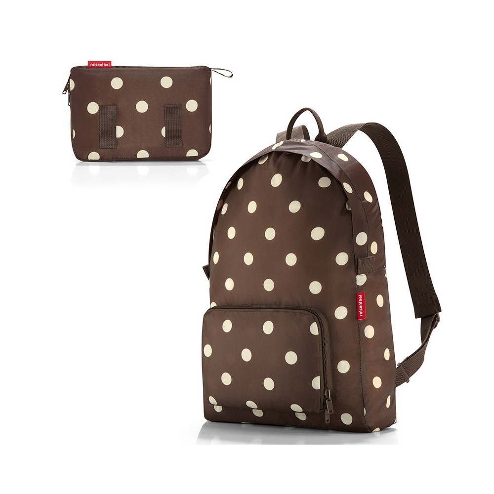 Рюкзак складной mini maxi mocha dots, L 30 см, W 11 см, H 45 см, Reisenthel