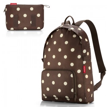 Рюкзак складной mini maxi mocha dots, L 30 см, W 11 см, H 45 см, Reisenthel
