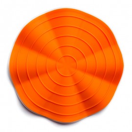 Прихватка-подставка под горячее wave оранжевая/белая, L 20,3 см, W 20,3 см, H 2,5 см, Fusionbrands, Тайвань