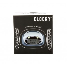 Будильник с сюрпризом clocky металлик, L 13,3 см, W 8,6 см, H 8,6 см, Suck UK