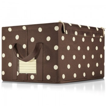 Коробка для хранения storagebox m mocha dots, L 40 см, W 31 см, H 23 см, Reisenthel