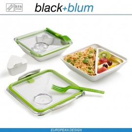 Box Appetit ланч-бокс двойной, белый-оливковый, Black+Blum
