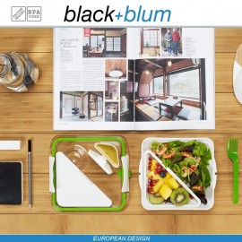 Box Appetit ланч-бокс двойной, белый-голубой, Black+Blum