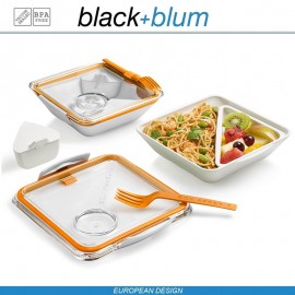 Box Appetit ланч-бокс двойной, белый-оранжевый, Black+Blum
