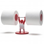 Держатель для туалетной бумаги mr.t красный, H 15,5 см, L 31 см, W 11 см, пластик, металл, Monkey Business