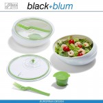 Lunch Box Bowl ланч-миска для салата с вилкой и соусником, Black+Blum
