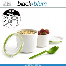 Lunch Pot ланч-бокс 2 в 1, 300 и 500 мл, бело-оливковый, Black+Blum