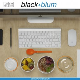 Lunch Pot ланч-бокс 2 в 1, 300 и 500 мл, черно-красный, Black+Blum