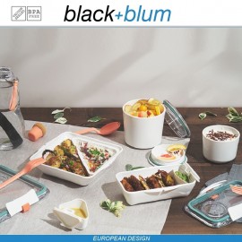 Lunch Pot ланч-бокс 2 в 1, 300 и 500 мл, черно-красный, Black+Blum