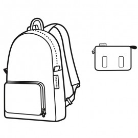 Рюкзак складной mini maxi black, L 30 см, W 11 см, H 45 см, Reisenthel