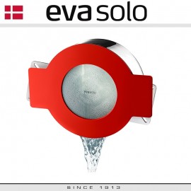 Кастрюля с откидной крышкой-фильтром, 6,5 л, красная, индукционное дно, сталь 18/10, серия Gravity, Eva Solo