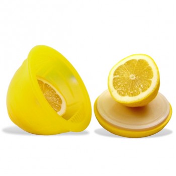 Контейнер-соковыжималка с разделочной доской citruspod желтый, H 8,5 см, L 10 см, W 10 см, силикон, Fusionbrands