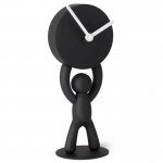 Часы buddy настольные черные, H 21.5 см, пластик, Umbra