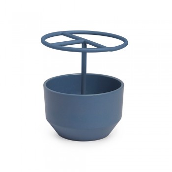 Подставка для зубных щёток fiboo дымчато-синий, L 9,5 см, W 9,5 см, H 10,3 см, Umbra