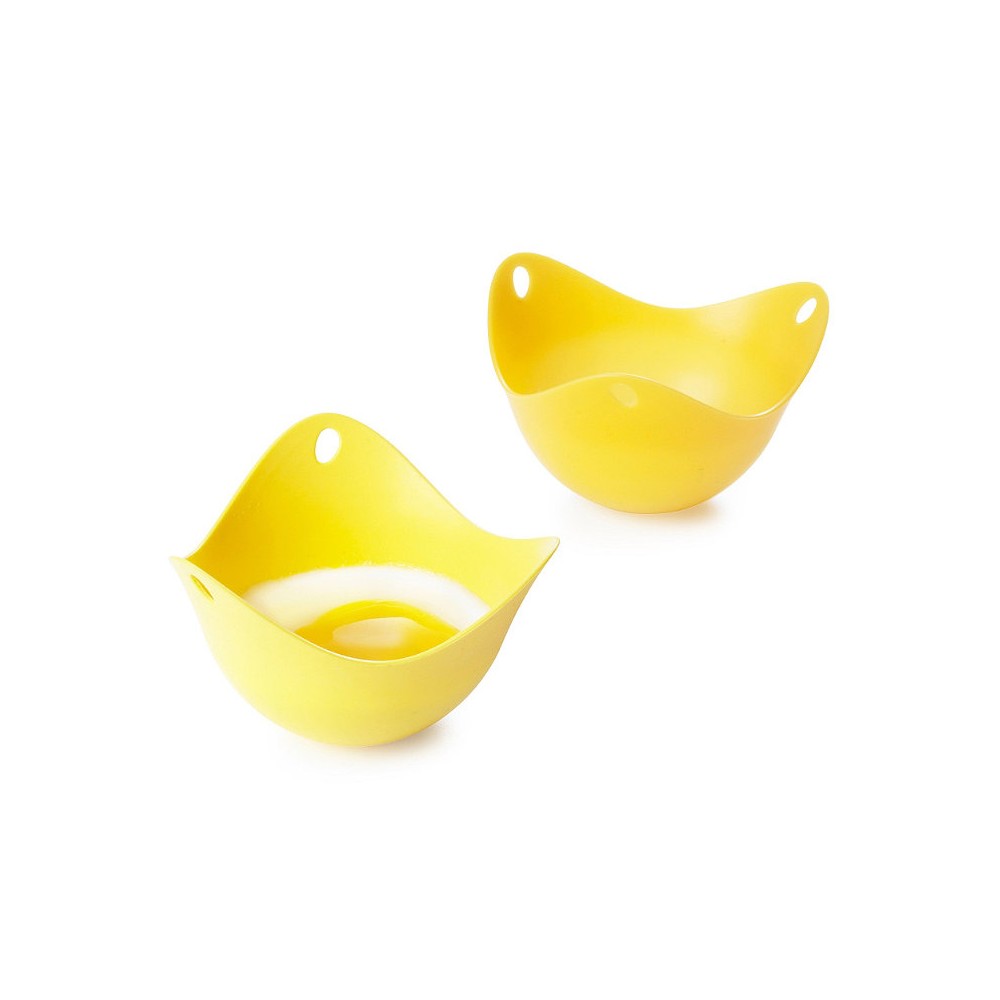 Формы для варки яйца без скорлупы 2 шт. желтые, L 9 см, W 9 см, H 6,5 см, Fusionbrands