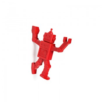 Магнитный крючок для холодильника robohook красный, L 8,9 см, W 1,7 см, H 9,5 см, Peleg Design