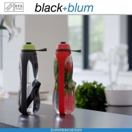Eau Good DUO эко-бутылка для воды с клапаном для питья и угольным фильтром, 800 мл, серо-голубой, Black+Blum