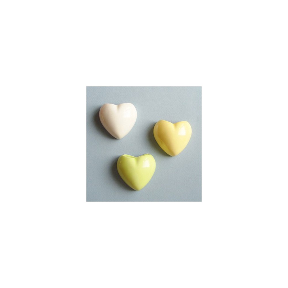 Набор мини-кашпо heart желтый/белый/зеленый, L 6,3 см, H 6 см, Экочеловеки