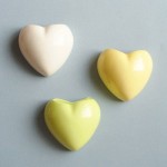Набор мини-кашпо heart желтый/белый/зеленый, L 6,3 см, H 6 см, Экочеловеки