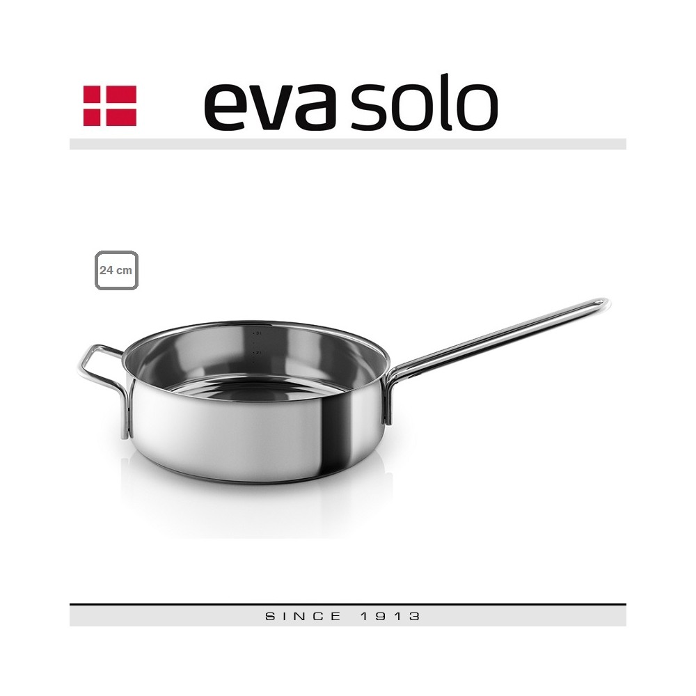 Глубокая сковорода-сотейник Stainless Steel, D 24 cm, Eva Solo