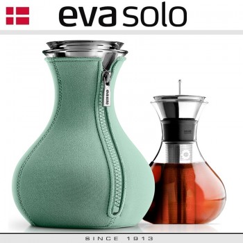 Заварочный чайник стеклянный со стальным пресс-фильтром Tea Maker, 1 л, фисташковый чехол, Eva Solo