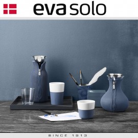 Кофейные стаканы EVA для латте, 2 шт 360 мл, темно-синие, силиконовый ободок, Eva Solo