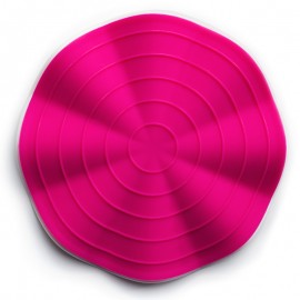 Прихватка-подставка под горячее wave розовая/белая, L 20,3 см, W 20,3 см, H 2,5 см, Fusionbrands, Тайвань