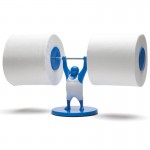 Держатель для туалетной бумаги mr.t синий, H 15,5 см, L 31 см, W 11 см, пластик ABS, металл, Monkey Business