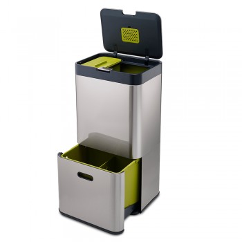 Контейнер для сортировки мусора totem 60 стальной, L 40 см, W 30 см, H 80 см, Joseph Joseph