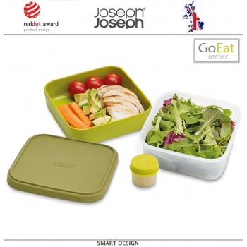 Ланч-бокс GoEat для салатов компактный, зелёный, Joseph Joseph